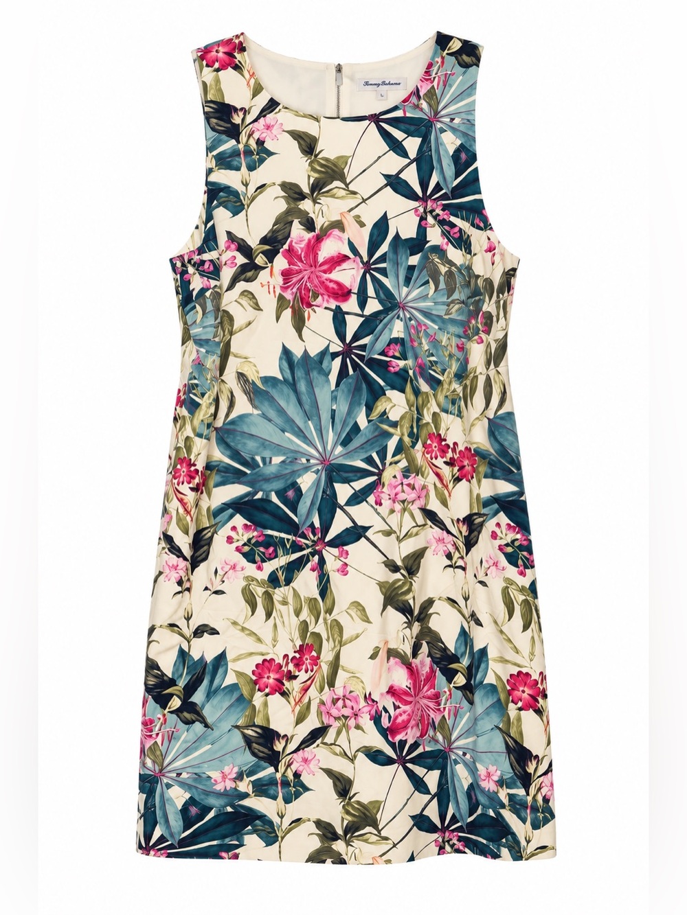 Tommy Bahama Heritage Silk Tropical Floral Shift Dress XL 100% Silk